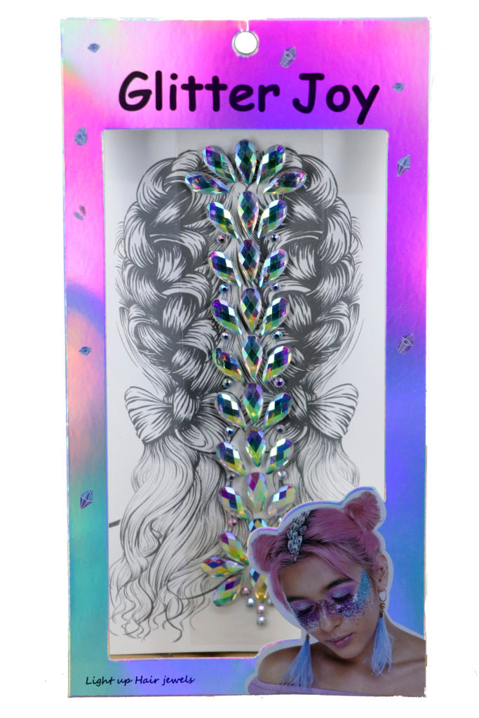 Glow In The Dark Black Light Hair Jewels Festival Hair