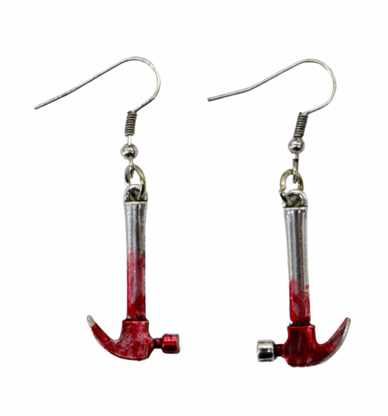 BLOODY HAMMER EARRINGS HALLOWEEN GOTHIC
