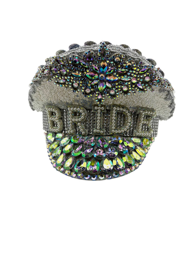 BRIDE CAPTAIN MILITARY SEQUIN BACHELORETTE COSTUME POLICE HAT