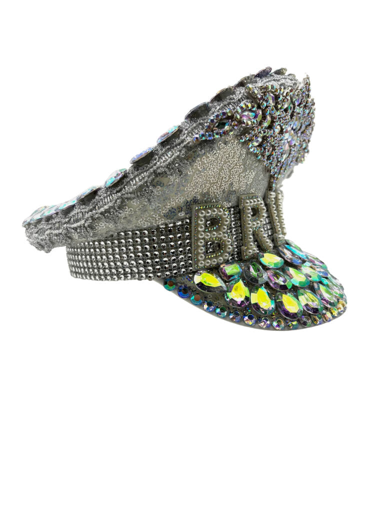 BRIDE CAPTAIN MILITARY SEQUIN BACHELORETTE COSTUME POLICE HAT