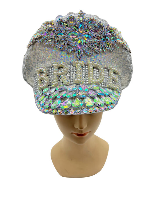 BRIDE CAPTAIN MILITARY SEQUIN BACHELORETTE COSTUME POLICE HAT