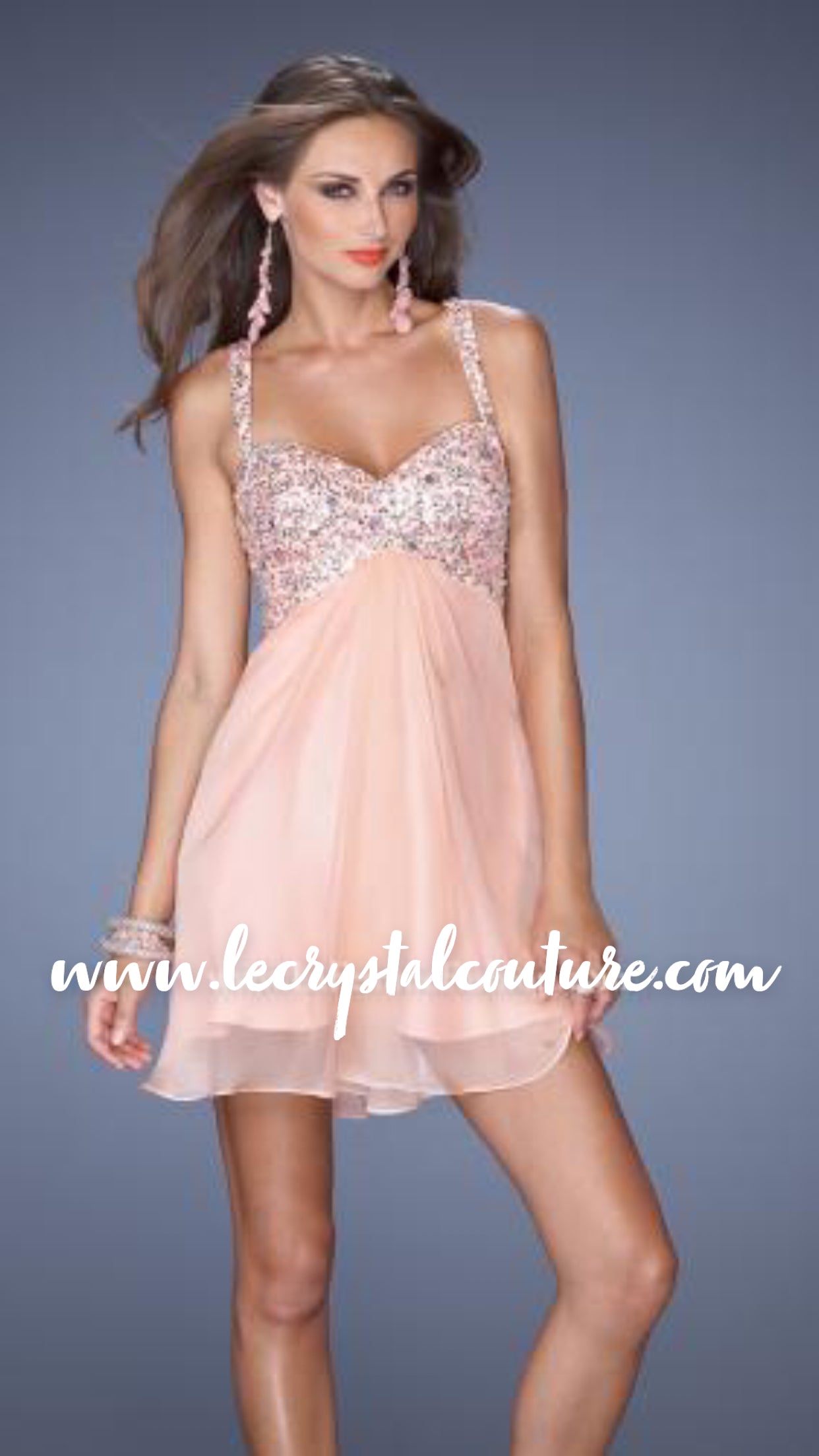 Teal Super Bling Strappy Back Flowy Short Dress