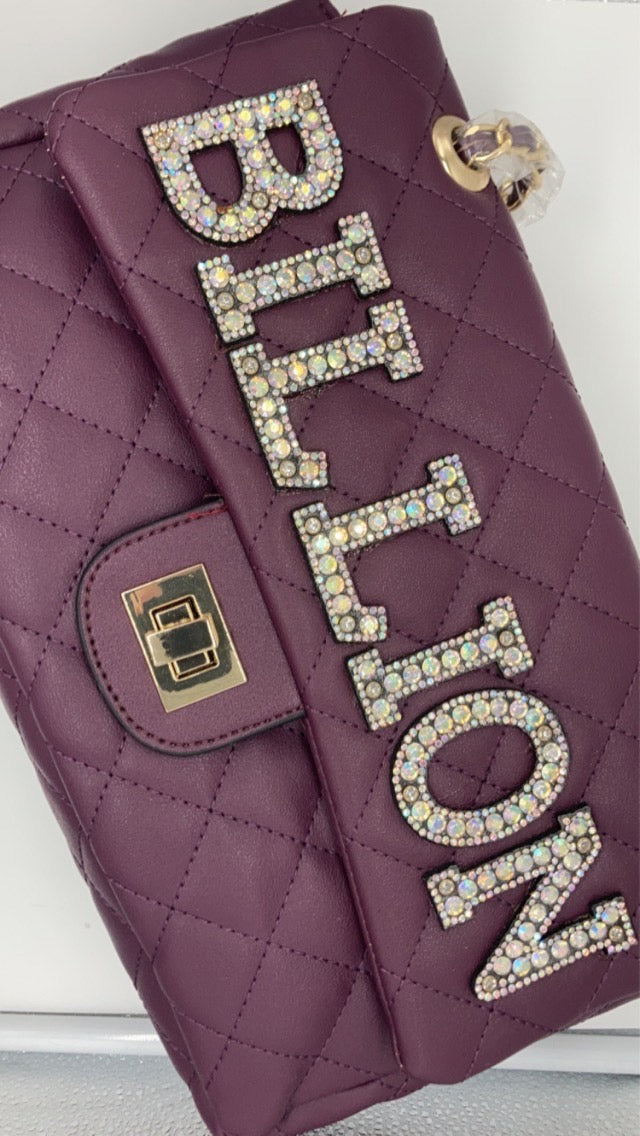 BILLION DOLLAR QUILTED SHOULDER BAG PURSE