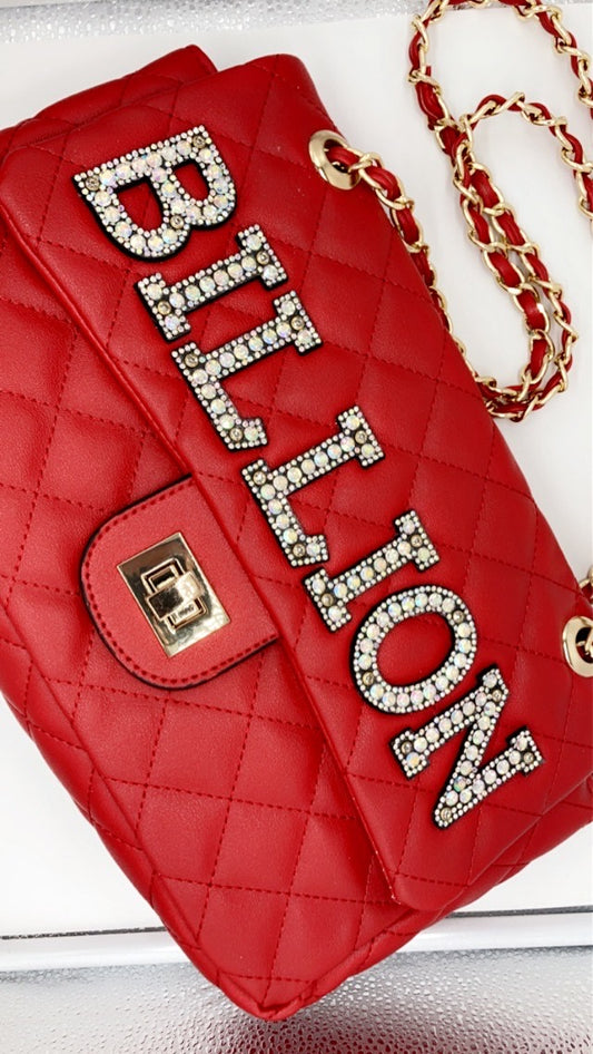BILLION DOLLAR QUILTED SHOULDER BAG PURSE
