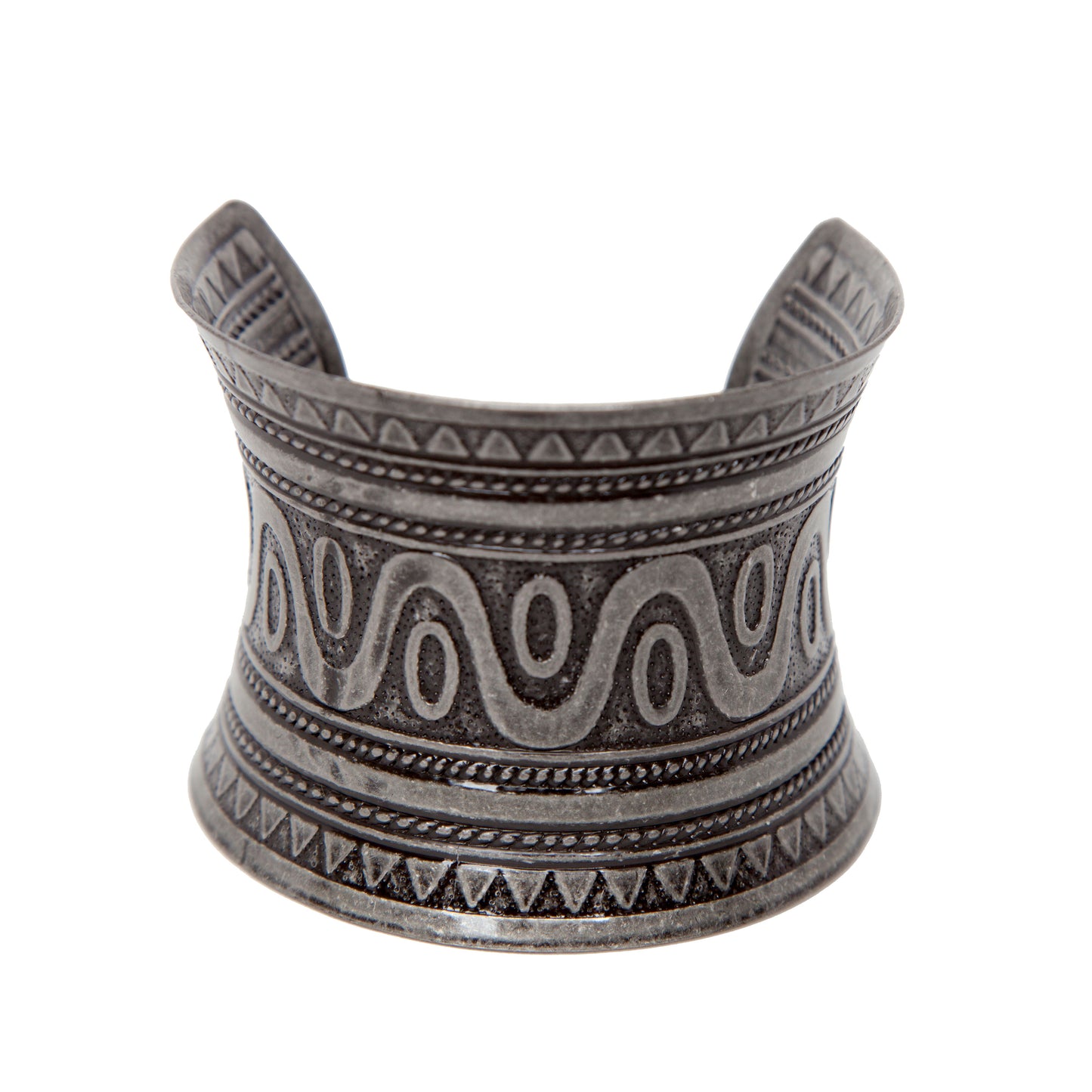Tribal Cuff Antique Silver Finish
