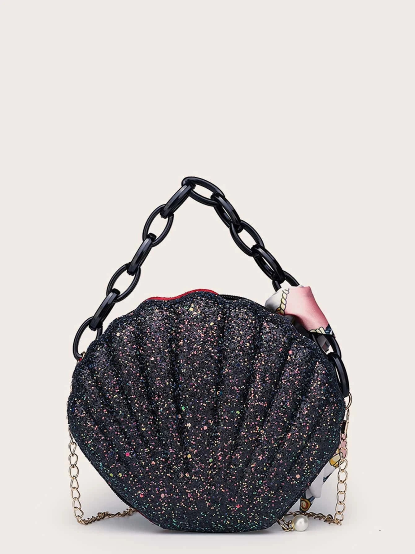 SPARKLING MERMAID SHELL PURSE HANDBAG CLUTCH