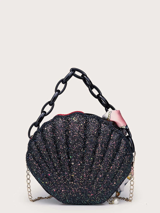 SPARKLING MERMAID SHELL  PURSE HANDBAG CLUTCH
