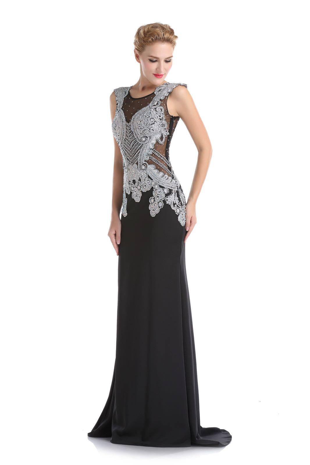 Special Occasion Gown with Beaded Detailing