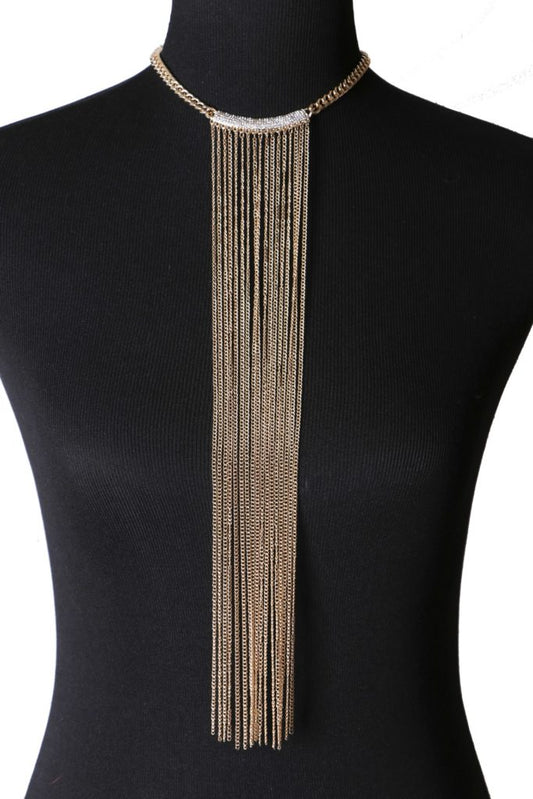 Necklace with Long Fringe