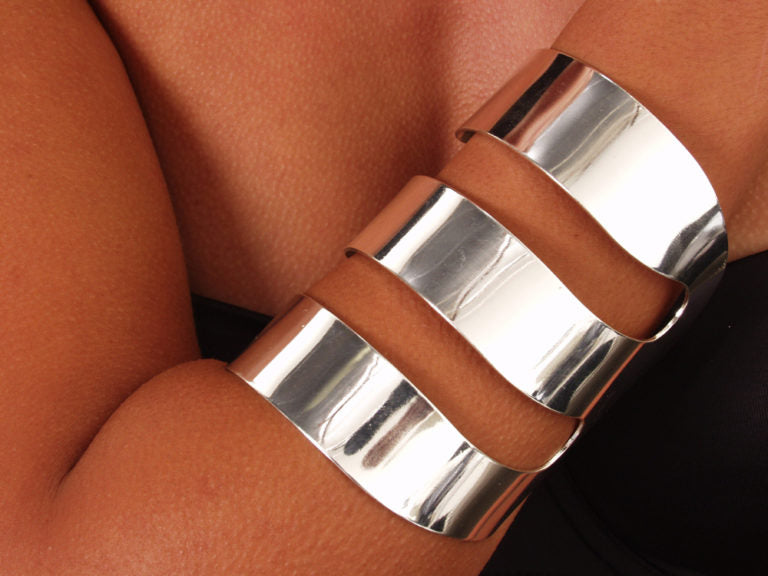 Silver Arm Cuff 3 Row