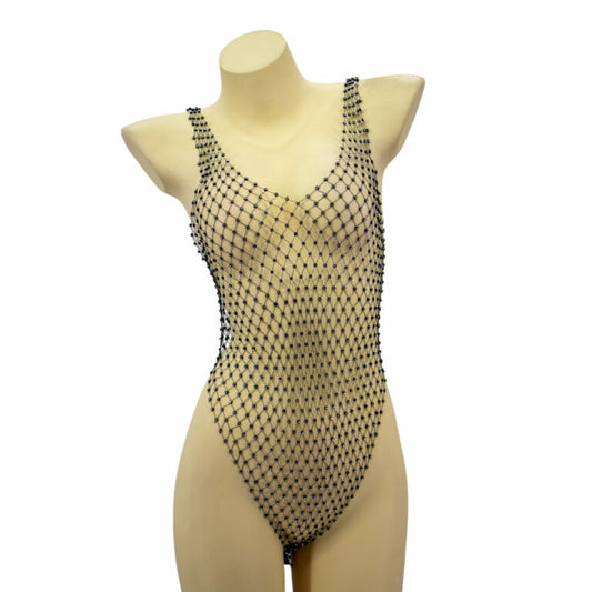 Rhinestone Mesh Bikini Cover-Up