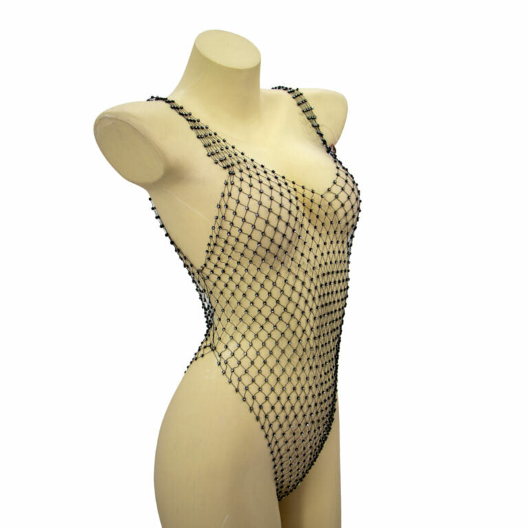 Rhinestone Mesh Bikini Cover-Up