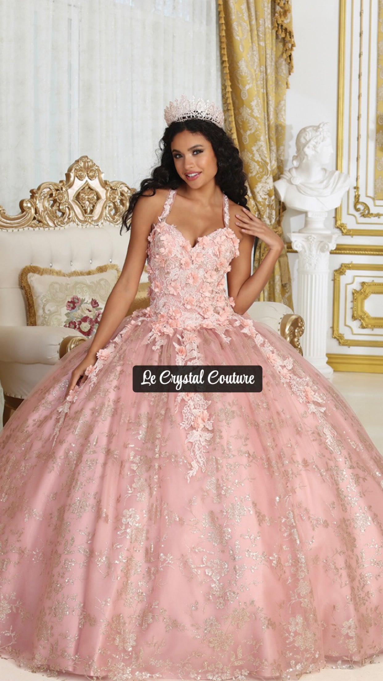 Pink Quincenera Wedding Bridgerton Gown Dress