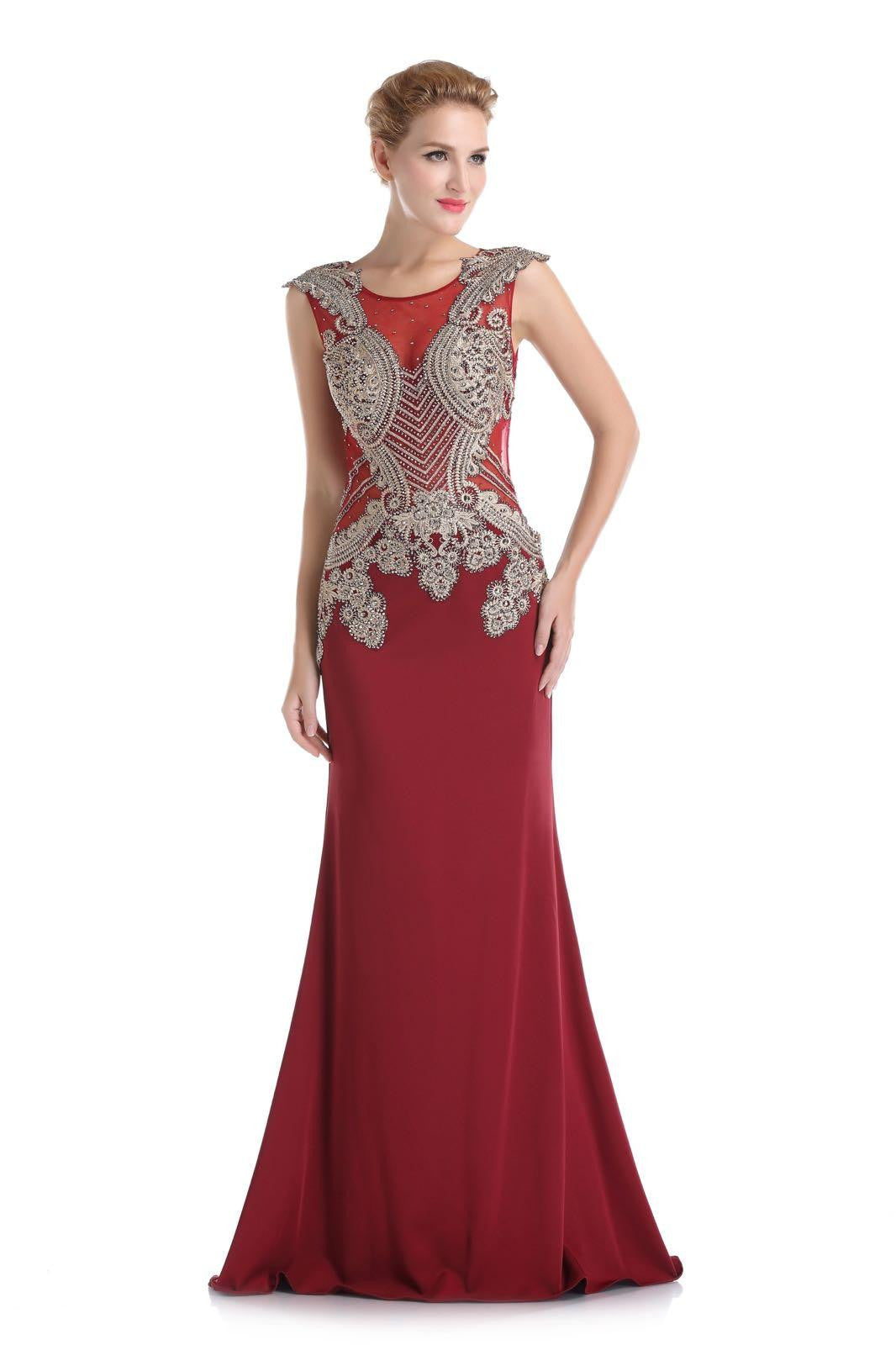 Special Occasion Gown with Beaded Detailing