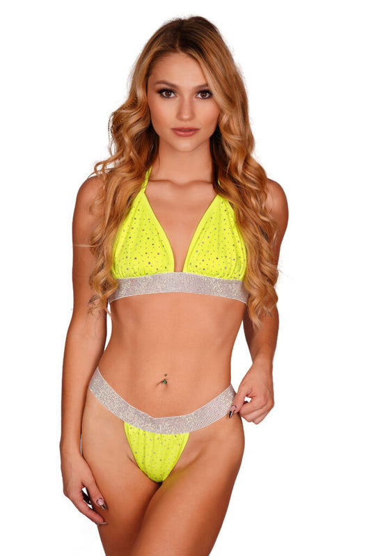 Rhinestone Starburst Sexy Bikini Set